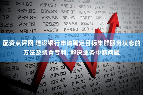 配资点评网 建设银行申请确定目标集群服务状态的方法及装置专利, 解决业务中断问题